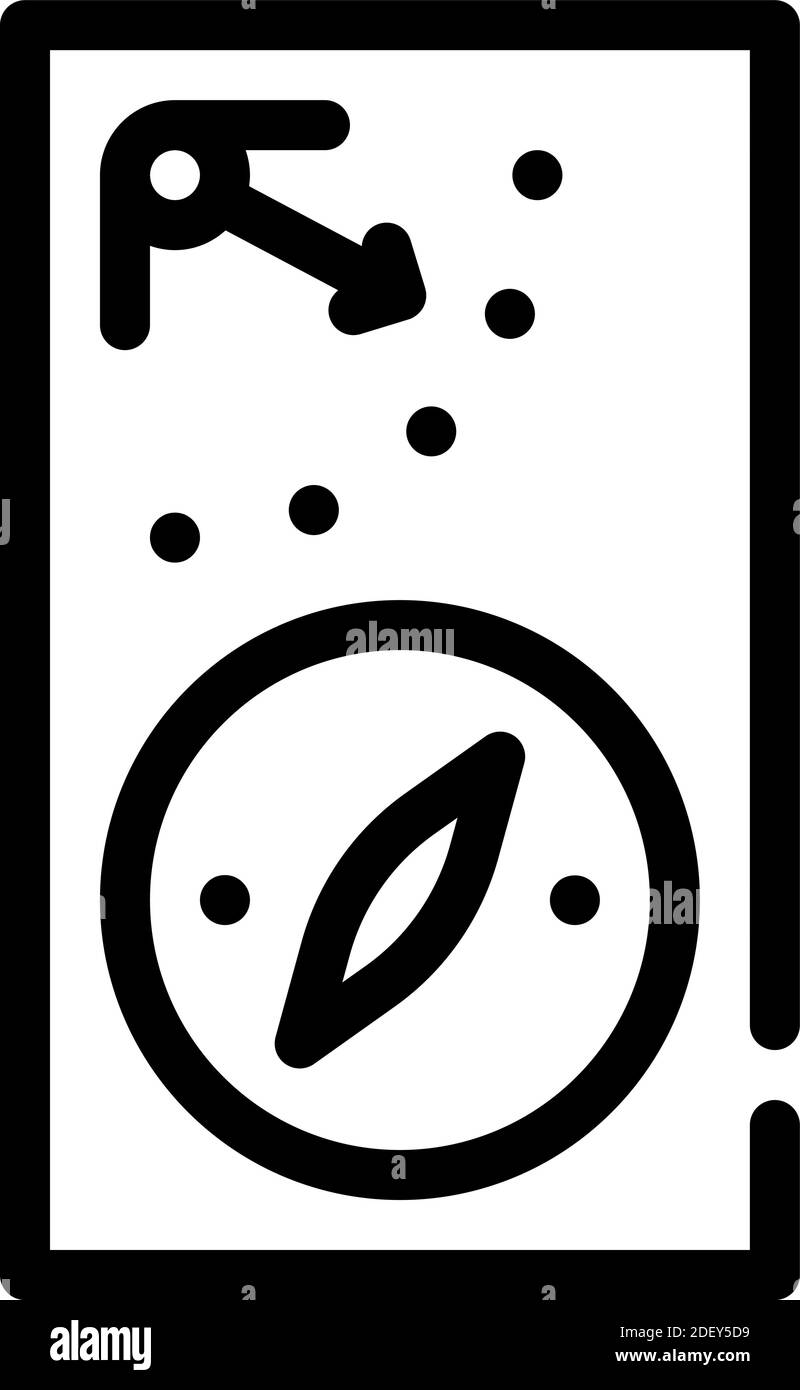 compass tool line icon vector illustration black Stock Vector Image ...