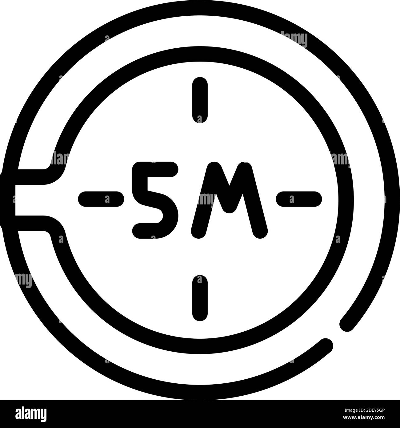 picket measuring tool line icon vector illustration Stock Vector Image