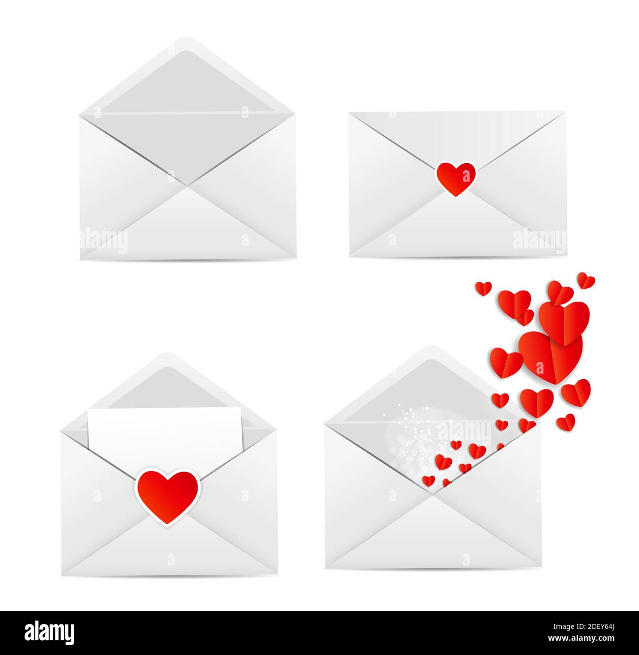 White Envelope Icon Illustration Stock Photo - Alamy