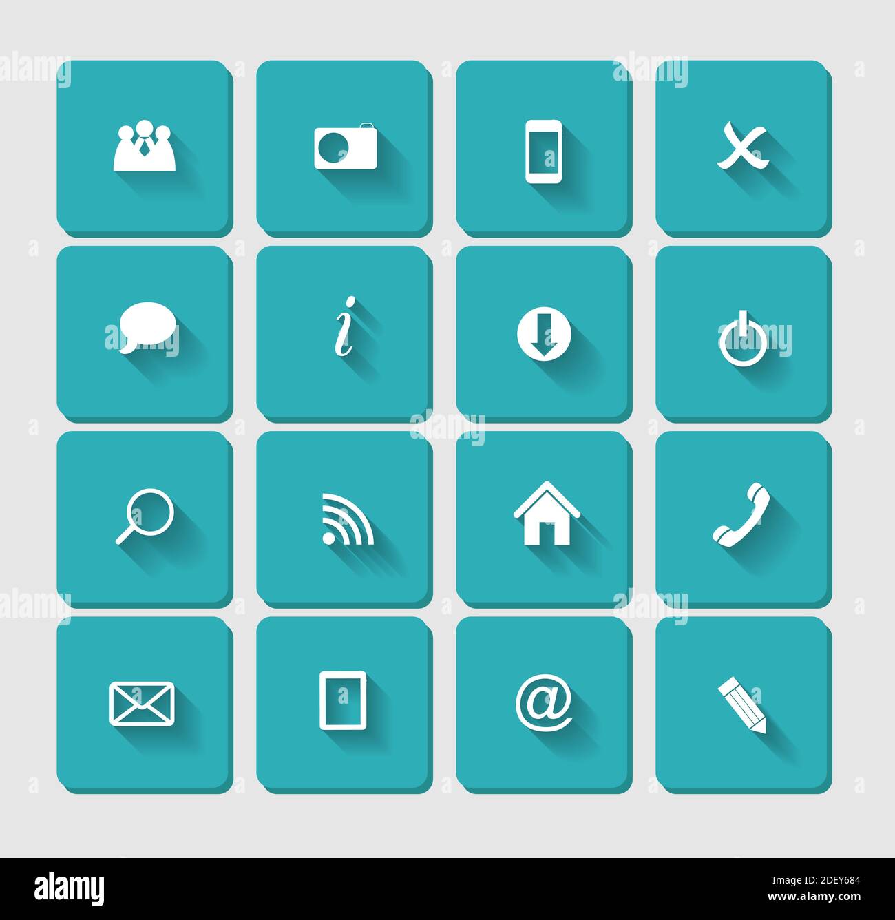Flat Icon Set for Web Stock Photo - Alamy