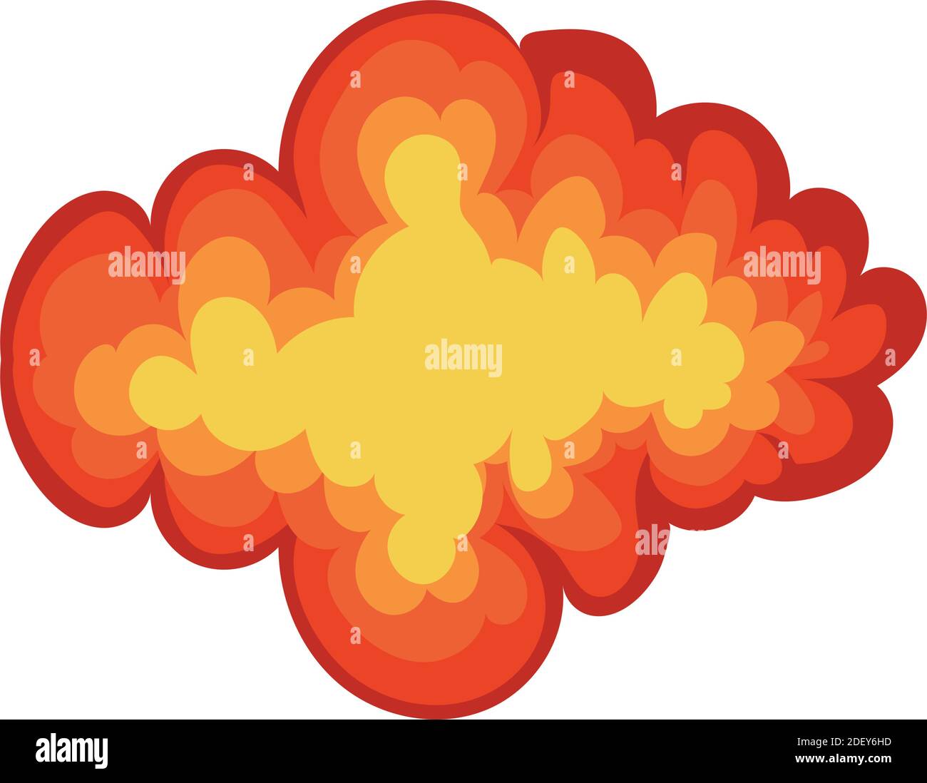 fire cloud of orange color on white background Stock Vector Image & Art ...