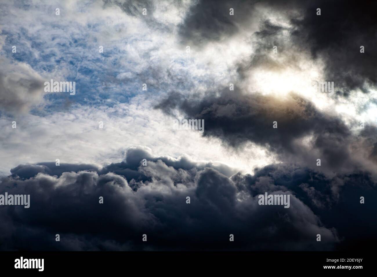 Light in the Dark and Dramatic Storm Clouds Stock Photo - Alamy
