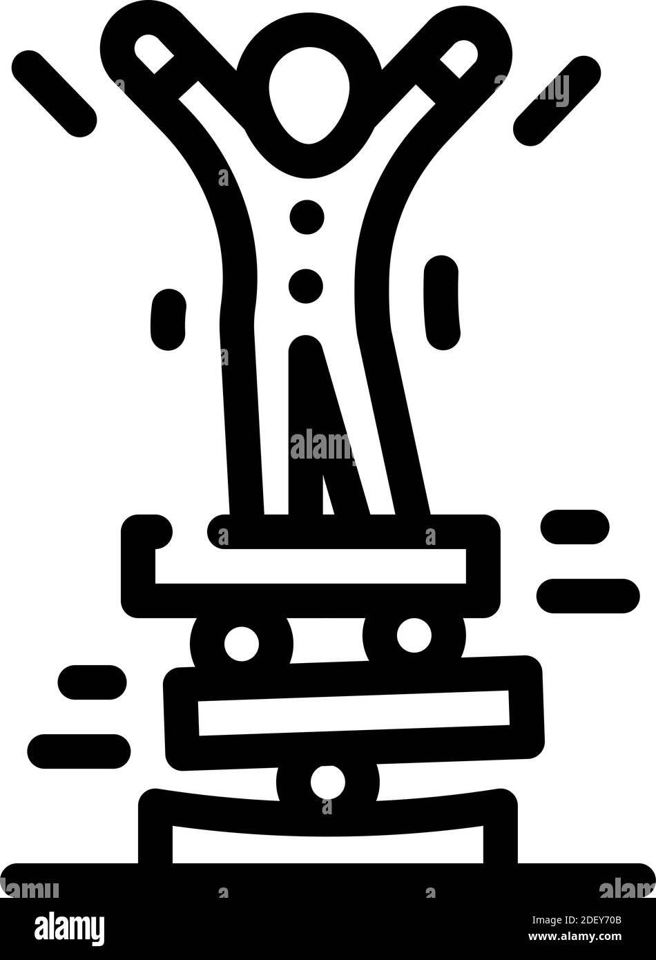 acrobat balancing line icon vector illustration black Stock Vector ...