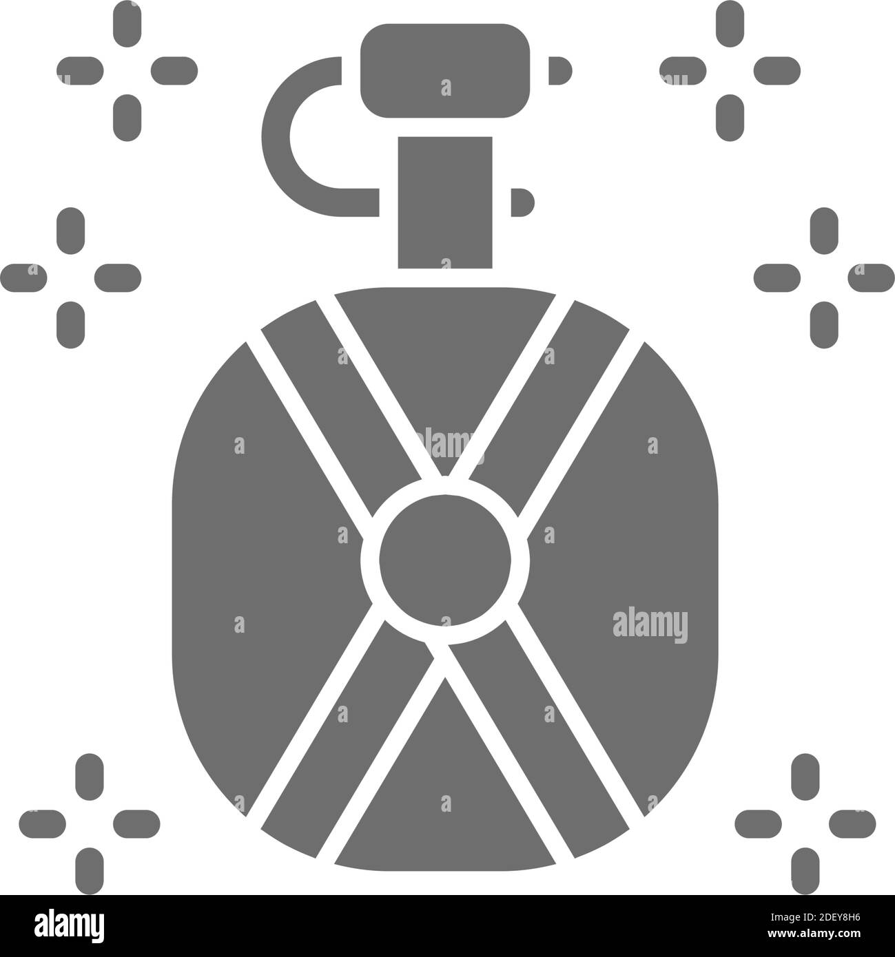 Vector water flask, thermos bottle grey icon Stock Vector Image & Art Alamy