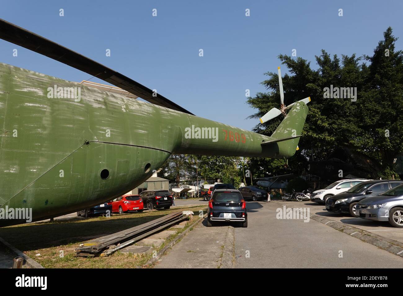 Russian military attack helicopter Mil Mi-26 in Vietnam People's Air Force Museum, Hanoi Stock Photo