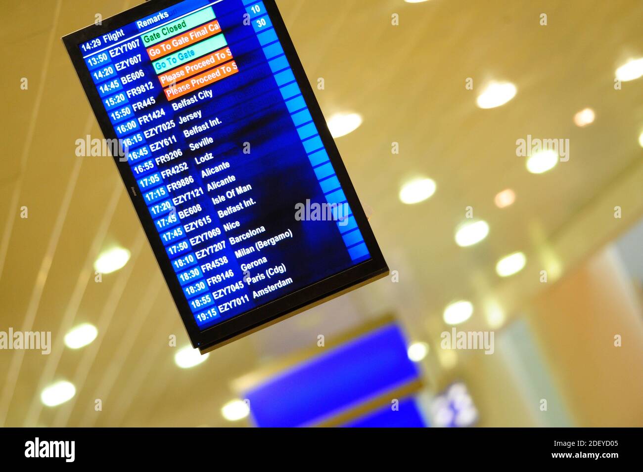 Liverpool John Lennon Airport, Ryanair, EasyJet Stock Photo Alamy