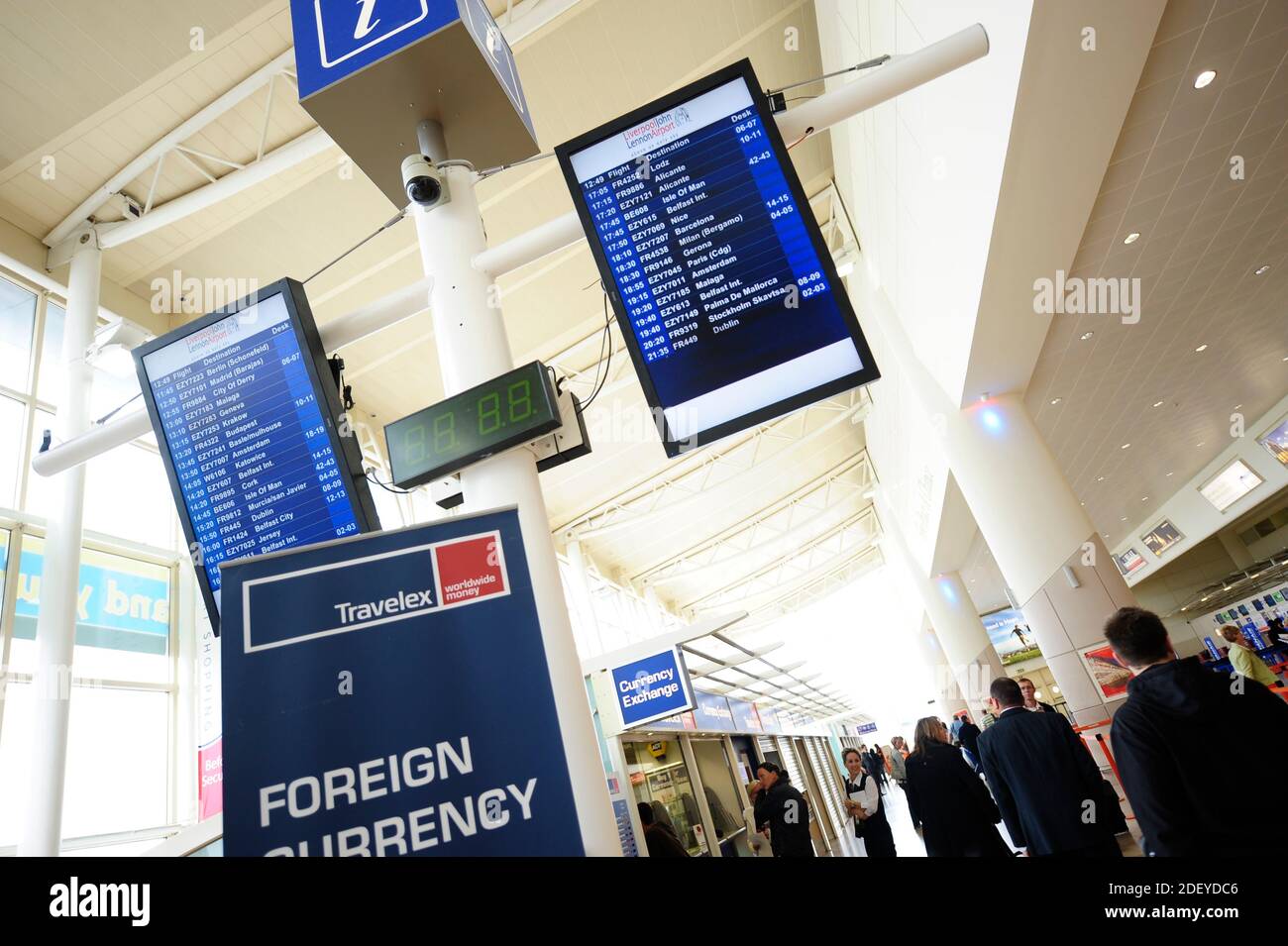 Liverpool John Lennon Airport, Ryanair, EasyJet Stock Photo Alamy