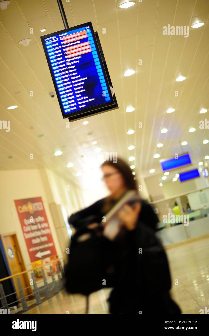 Liverpool John Lennon Airport, Ryanair, EasyJet Stock Photo Alamy