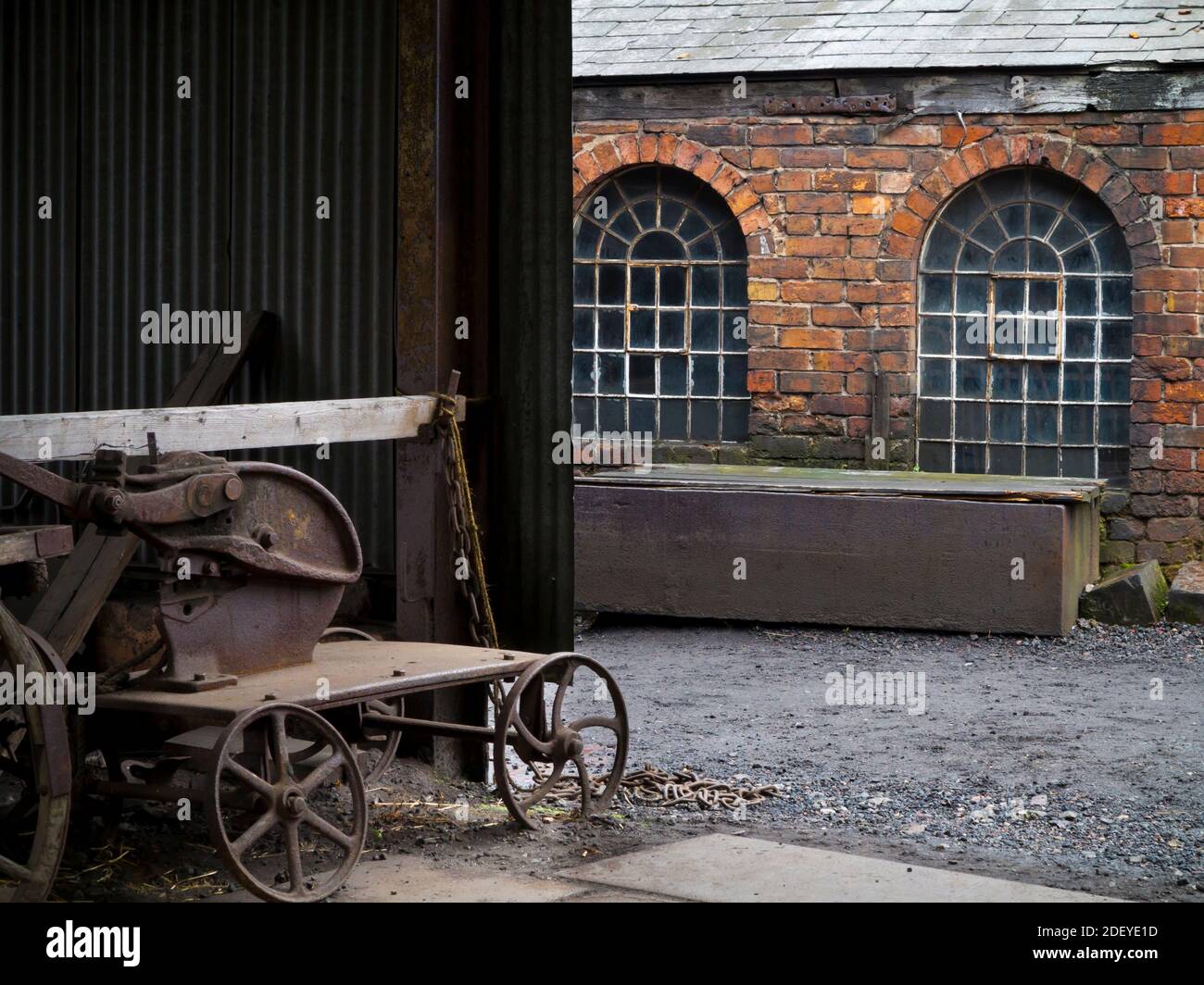 Old industrial buildings at the Black Country Living Museum in Dudley
