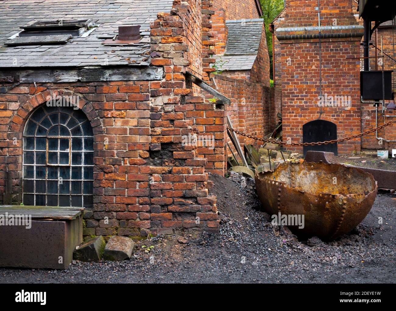 Old industrial buildings at the Black Country Living Museum in Dudley West Midlands England Stock Photo