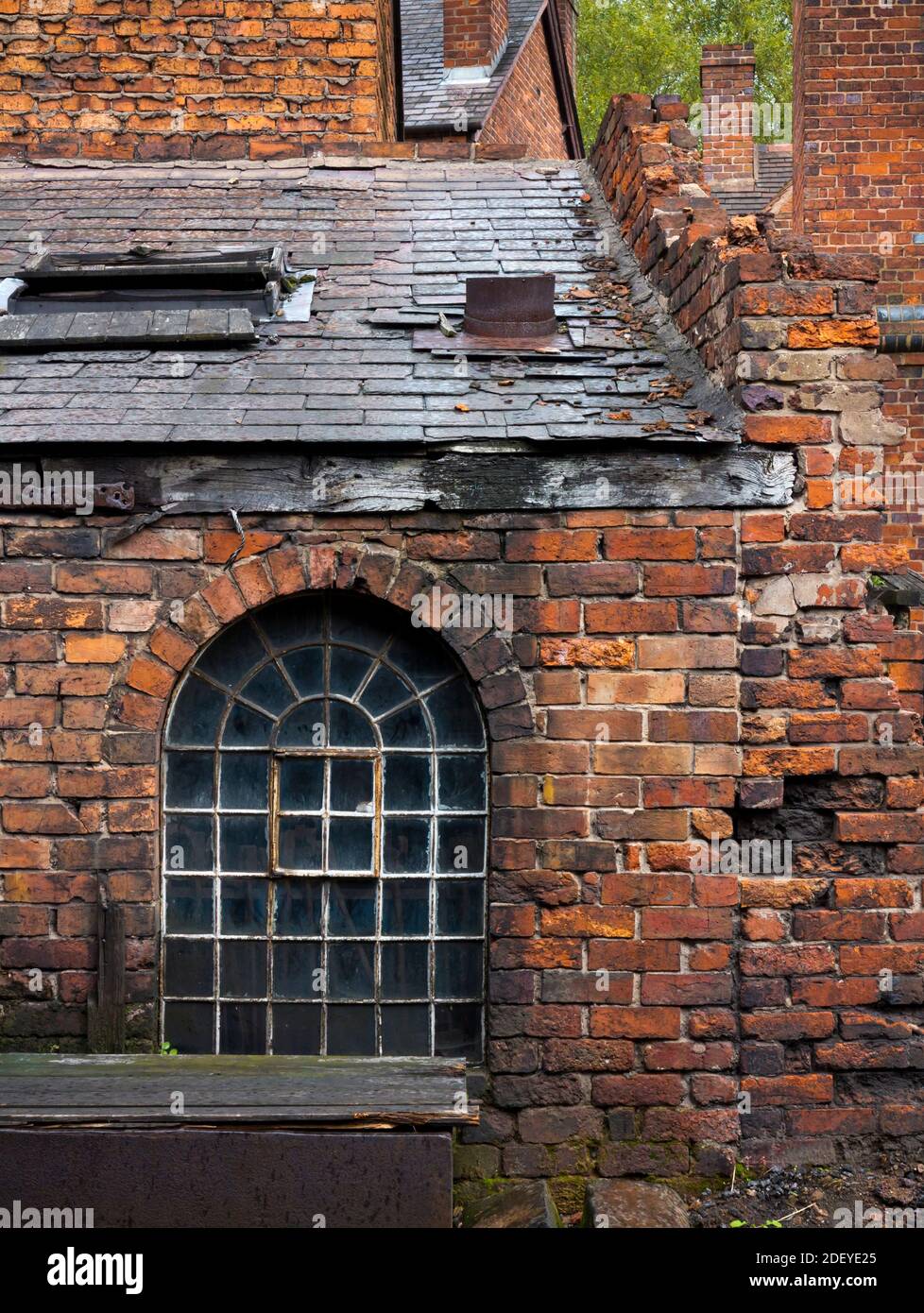 Old industrial buildings at the Black Country Living Museum in Dudley