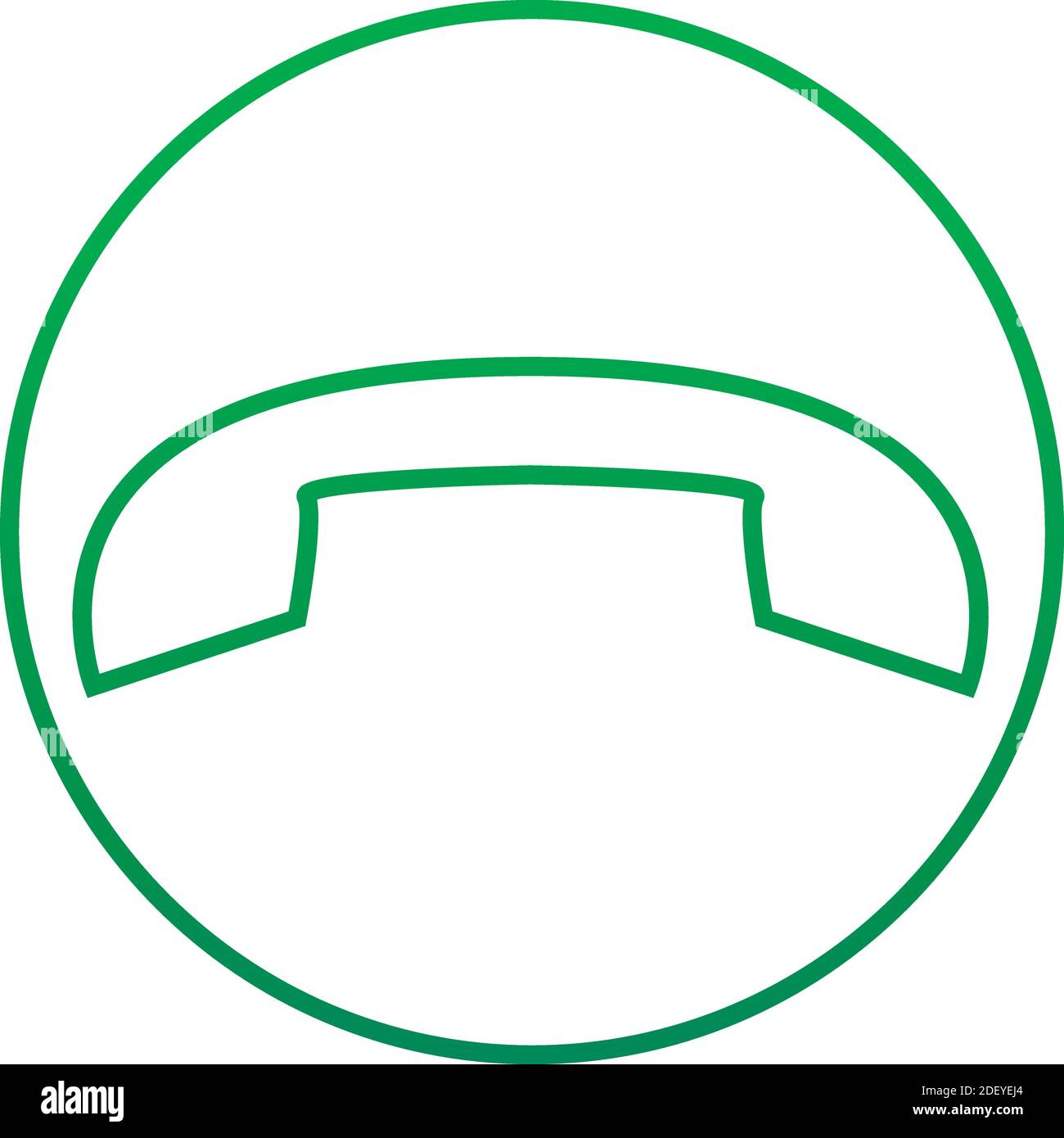 Telephone receiver vector icon. Line phone icon. Isolated on white