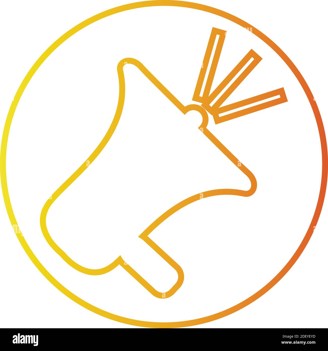 Megaphone icon. Line vector illustration isolated on white background. EPS 10. Stock Vector