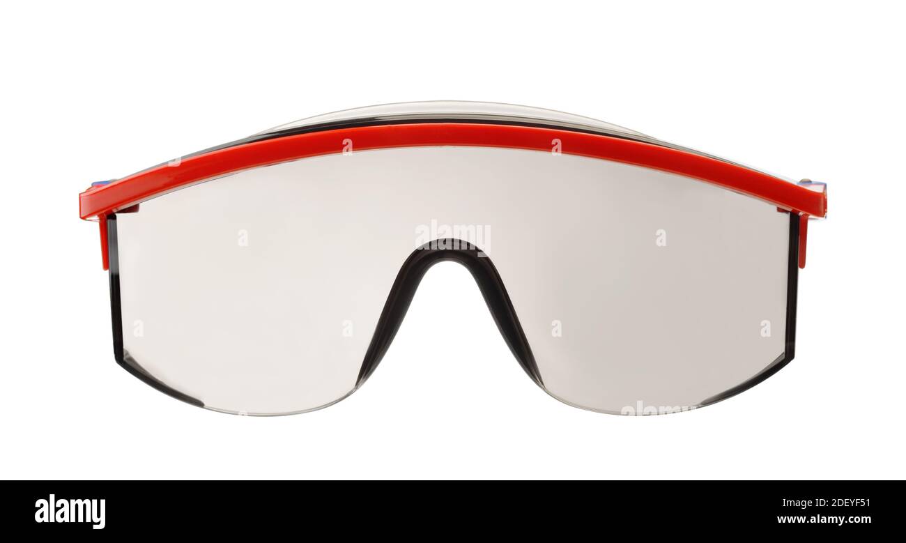 Industrial plastic dark eyeglasses isolated on white Stock Photo Alamy