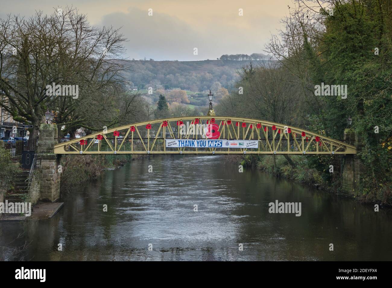 Jubilee Foot Bridge – Matlock Bath, UK Stock Photo