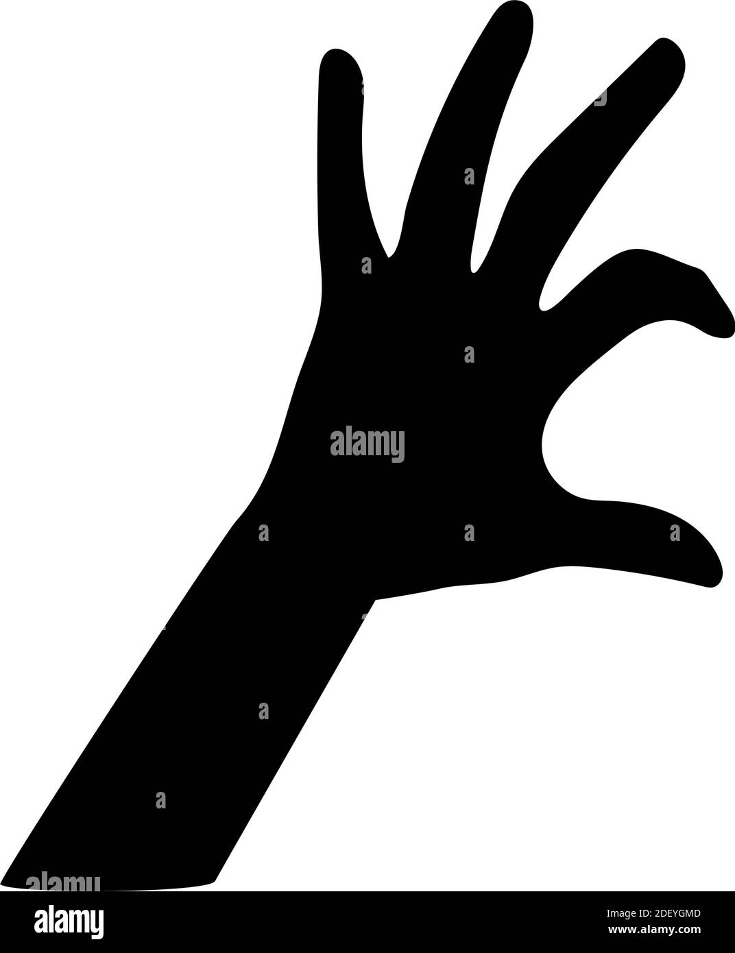 silhouette of one hand on white background Stock Vector Image & Art Alamy