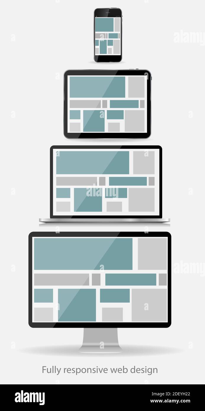 Fully Responsive Web Design Concept Illustration Stock Photo - Alamy