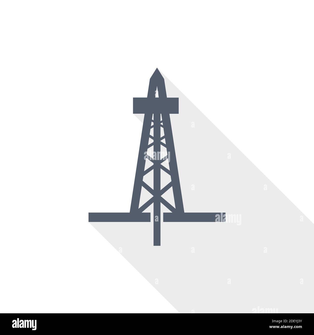 Drilling vector icon, flat design illustration in eps 10 Stock Vector