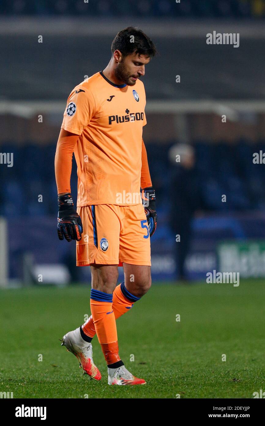 Bergamo, Italy. 01st Dec, 2020. Marco Sportiello (Atalanta) during Atalanta  Bergamasca Calcio vs FC Midtjylland, UEFA Champions League football match  in bergamo, Italy, December 01 2020 Credit: Independent Photo Agency/Alamy  Live News