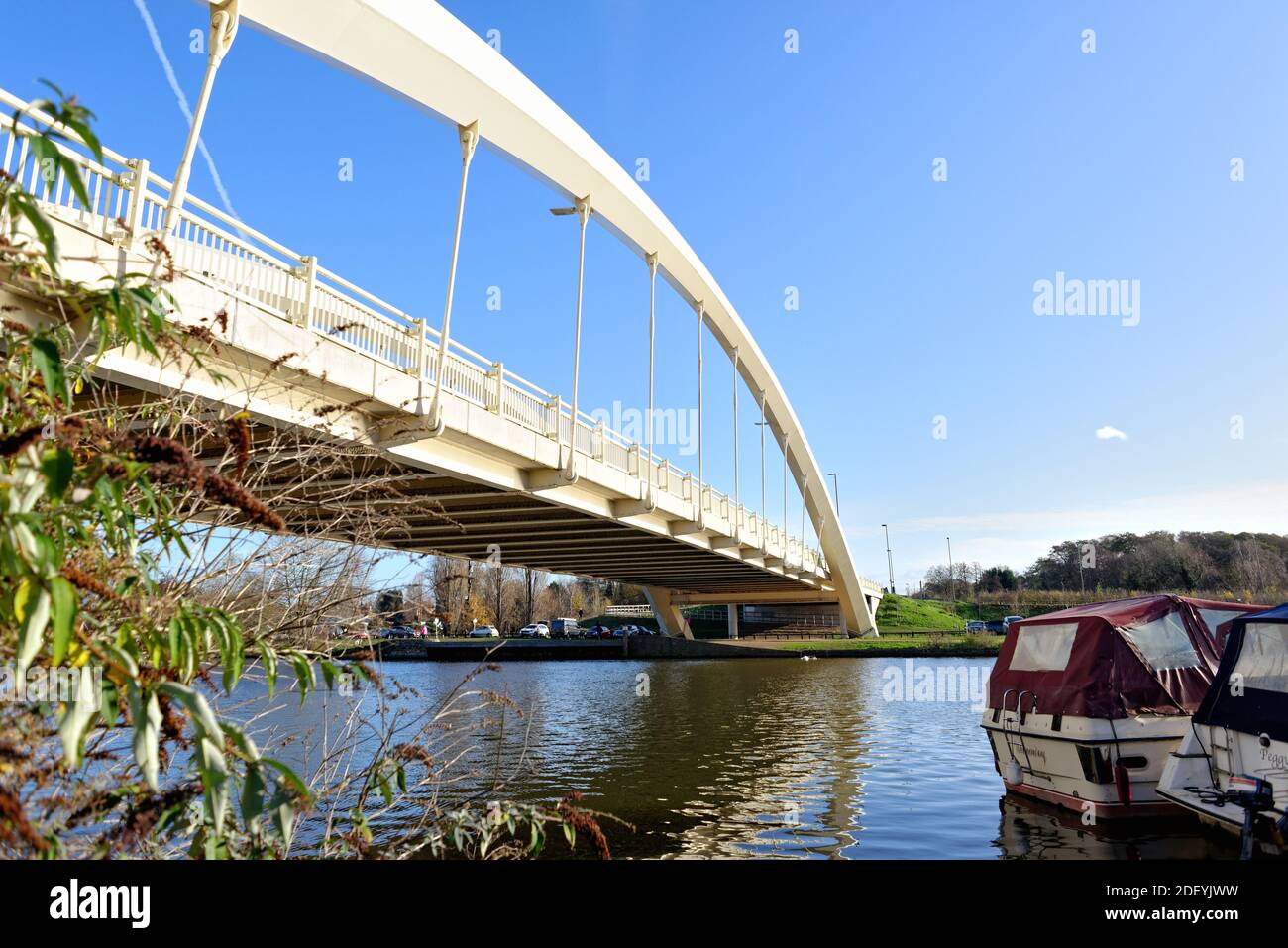 Walton bridge crossing over the River Thames connecting Walton to
