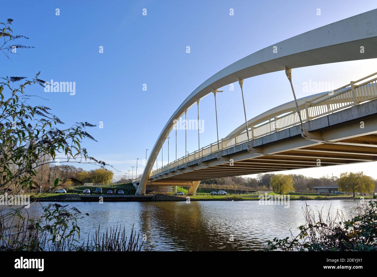 Walton bridge crossing over the River Thames connecting Walton to