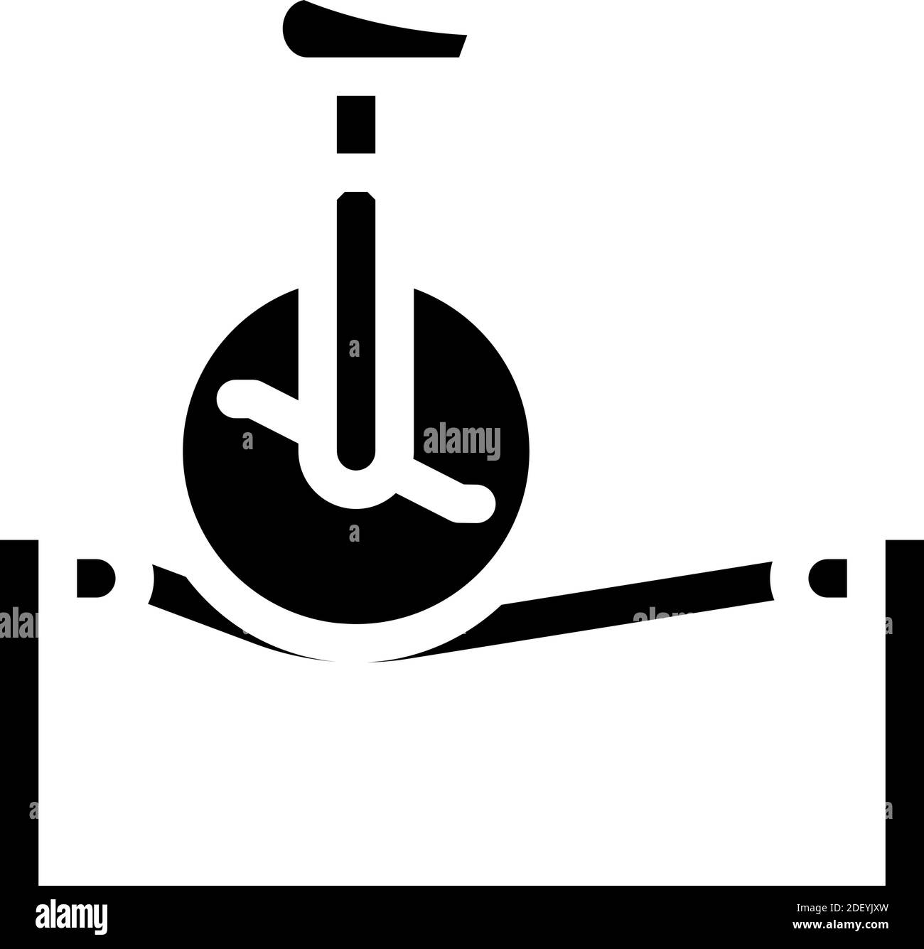 unicycle on cord glyph icon vector illustration Stock Vector Image