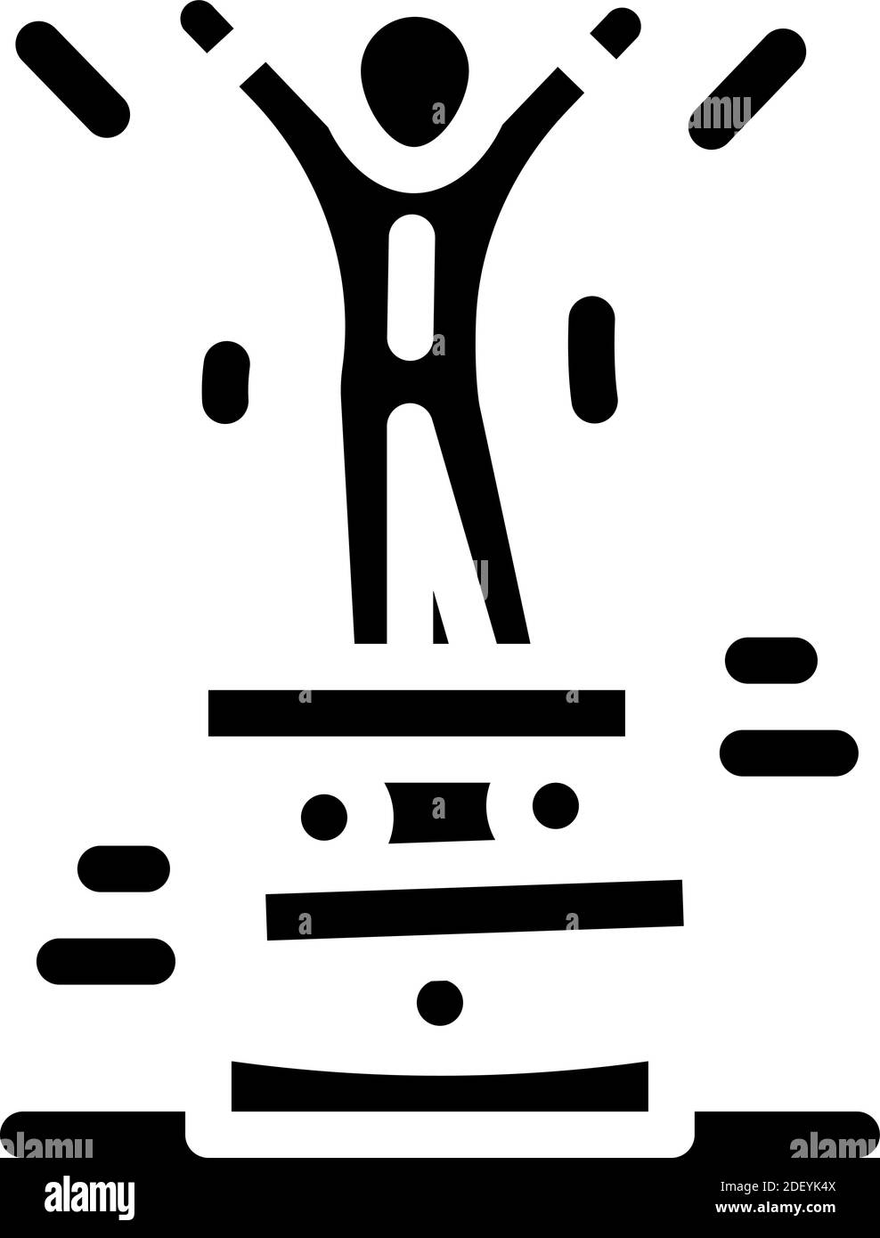 acrobat balancing glyph icon vector illustration black Stock Vector ...