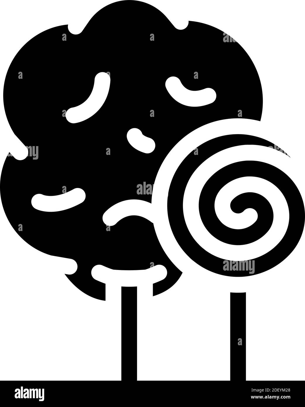 cotton candy glyph icon vector illustration black Stock Vector Image