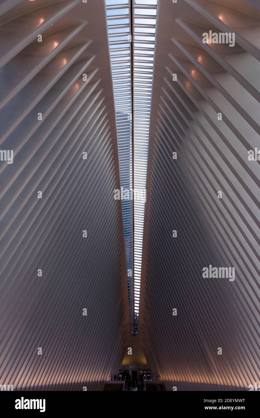 The rooftop of The Oculus from inside Stock Photo