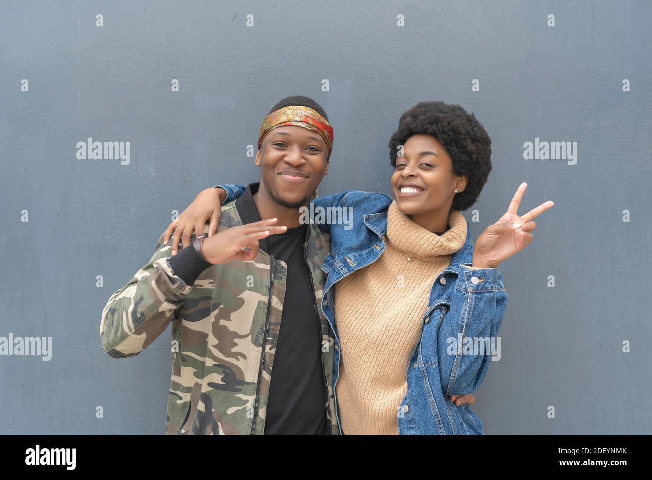 African young couple outdoors hi-res stock photography and images - Alamy
