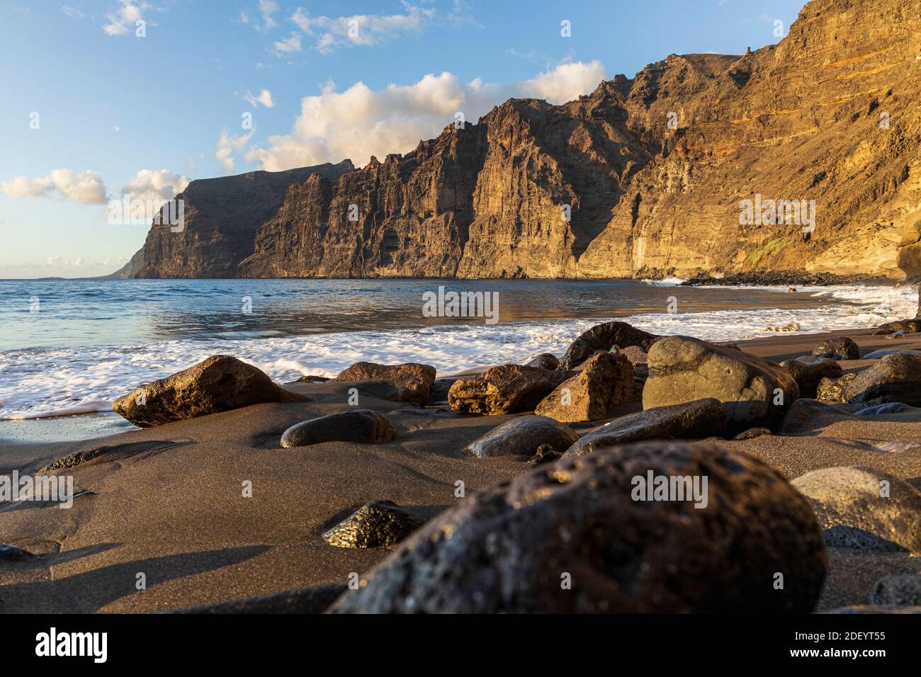 Los Gigantes cliffs on the west coast of Tenerife, from Playa Los Guios,  Tenerife, Canary Islands, Spain Stock Photo - Alamy