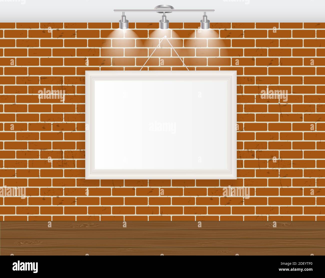 Frame on Brick Wall for Your Text and Images, Illustration Stock Photo ...