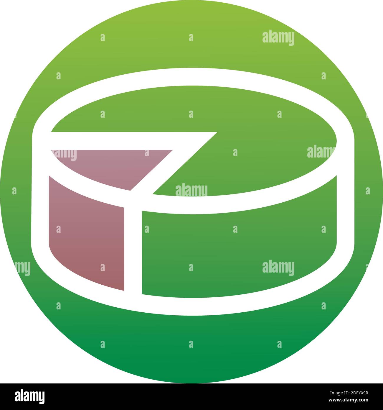 Diagram Icon Vector. Pie chart vector icon, chart symbol. Modern, Simple flat illustration for business, marketing internet concept on white backgroun Stock Vector