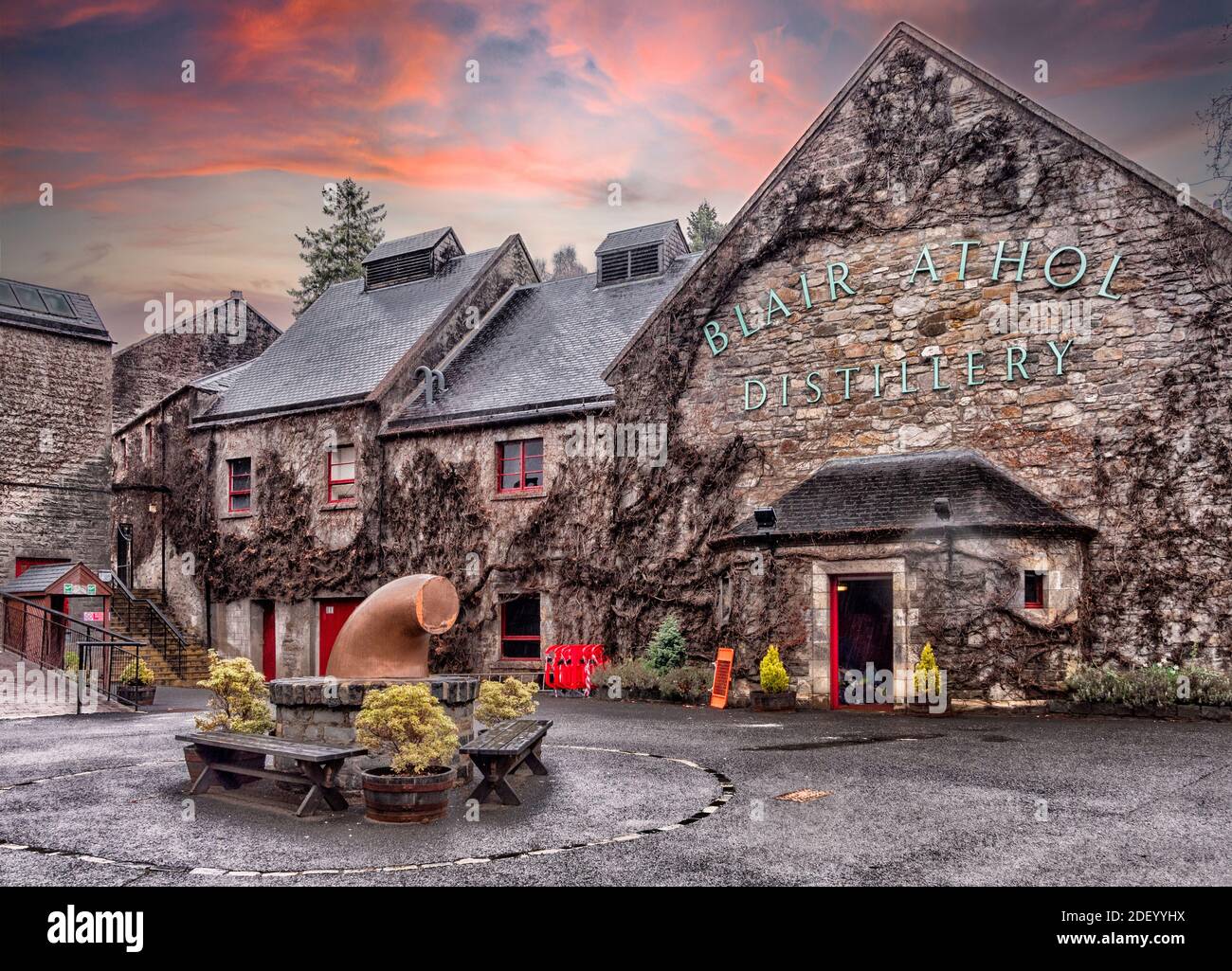 Blair Athol Distillery, Pitlochry, Perthshire, Scotland, UK Stock Photo