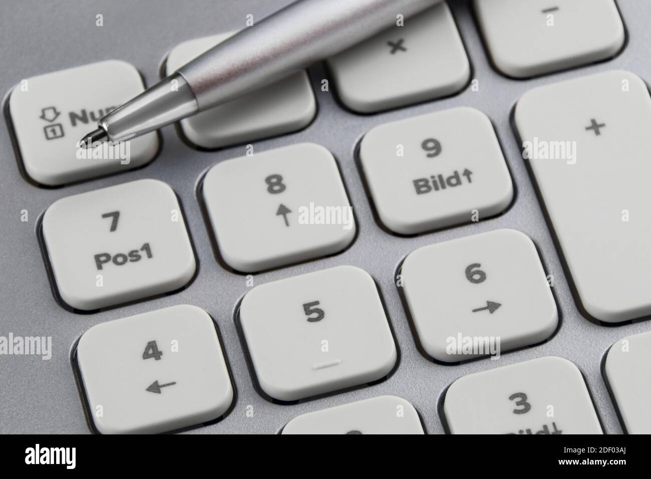 German PC Keyboard close up Stock Photo
