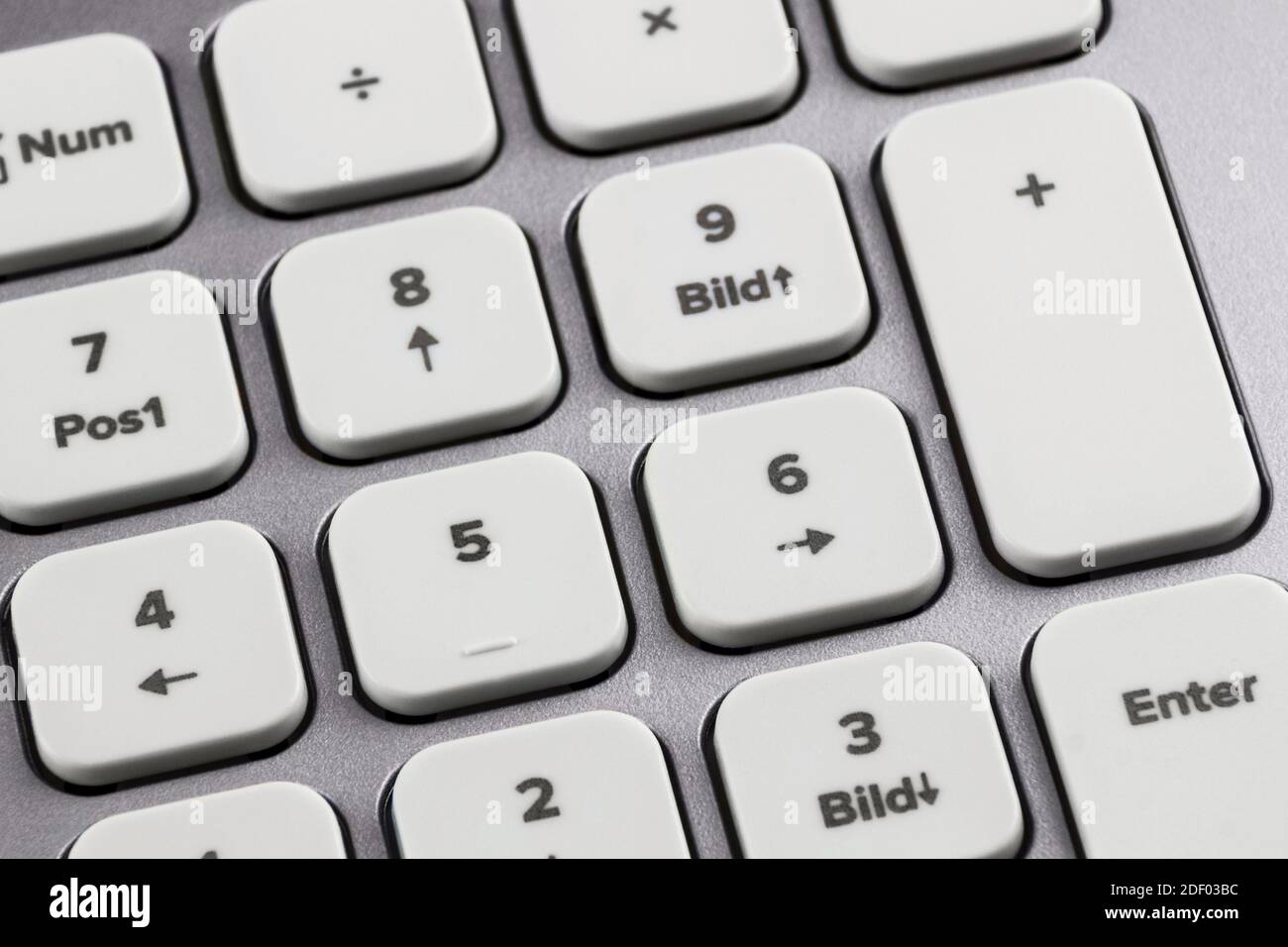 German PC keyboard close up Stock Photo