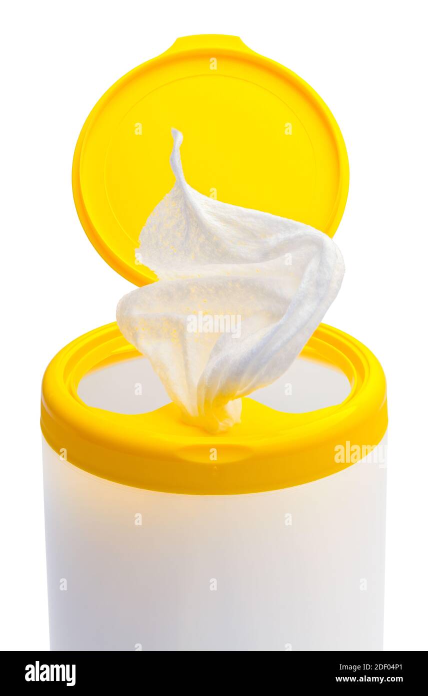 Open Container of Disinfecting Wipes Close Up Stock Photo Alamy