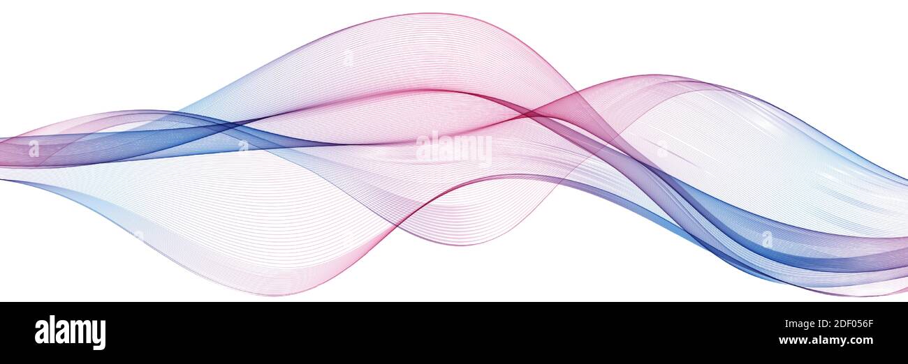 Blue abstract wave vector background Design element for brochure ...