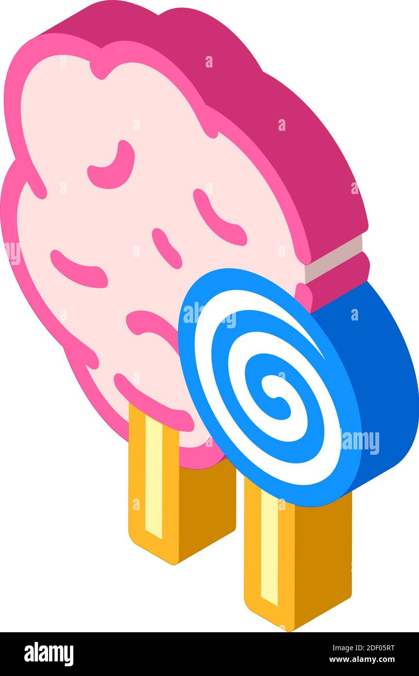 cotton candy isometric icon vector illustration color Stock Vector ...