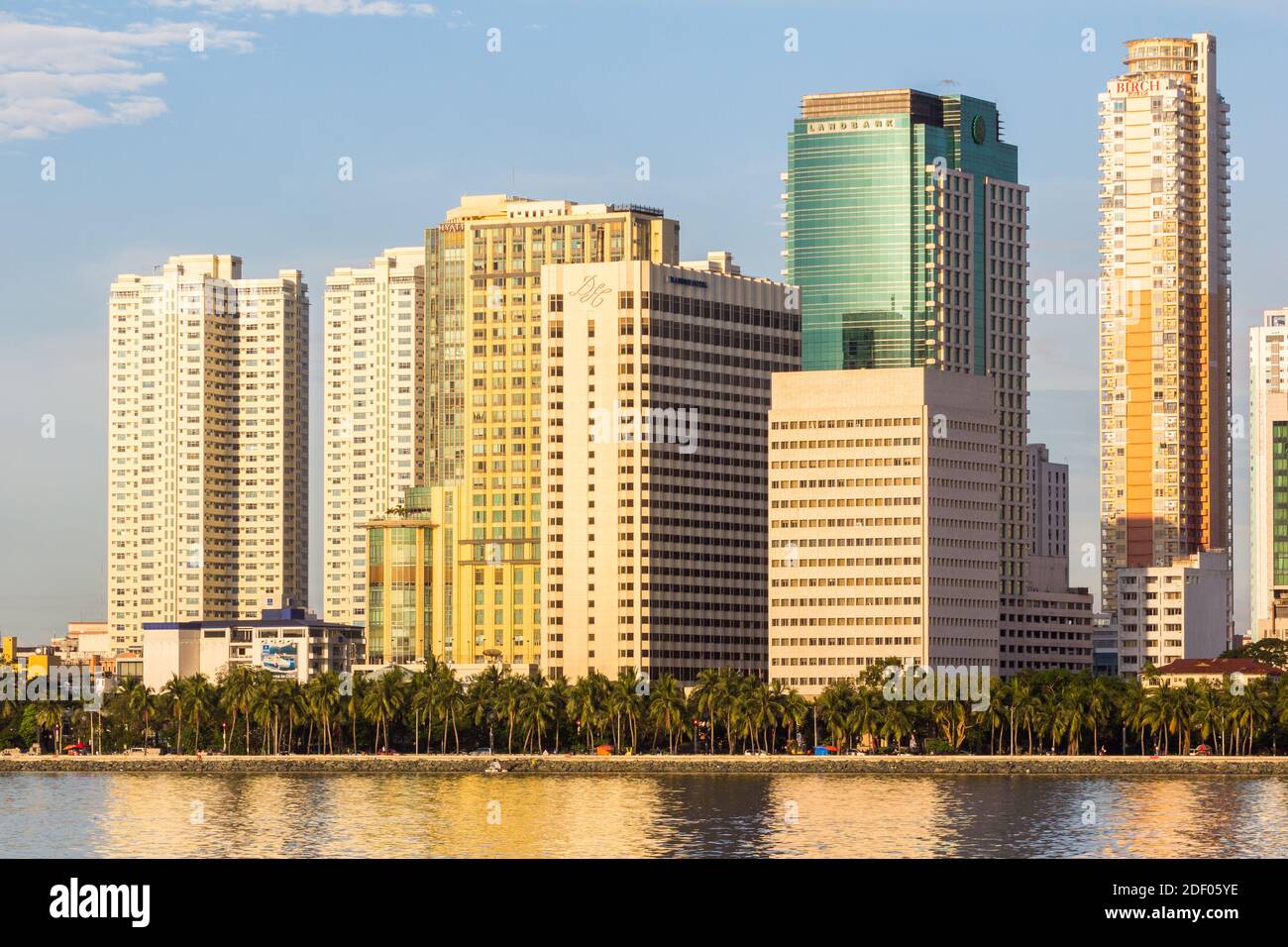 Commercial buildings in Manila as seen from Manila Bay, Philippines