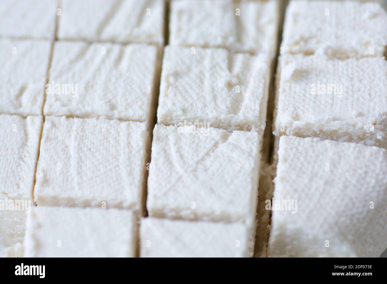 Homemade Paneer, fresh Indian cottage cheese Stock Photo