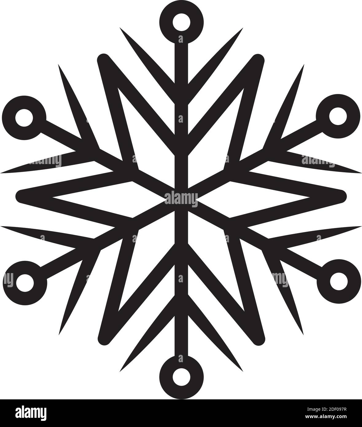 snowflake of black color on white background Stock Vector Image & Art ...