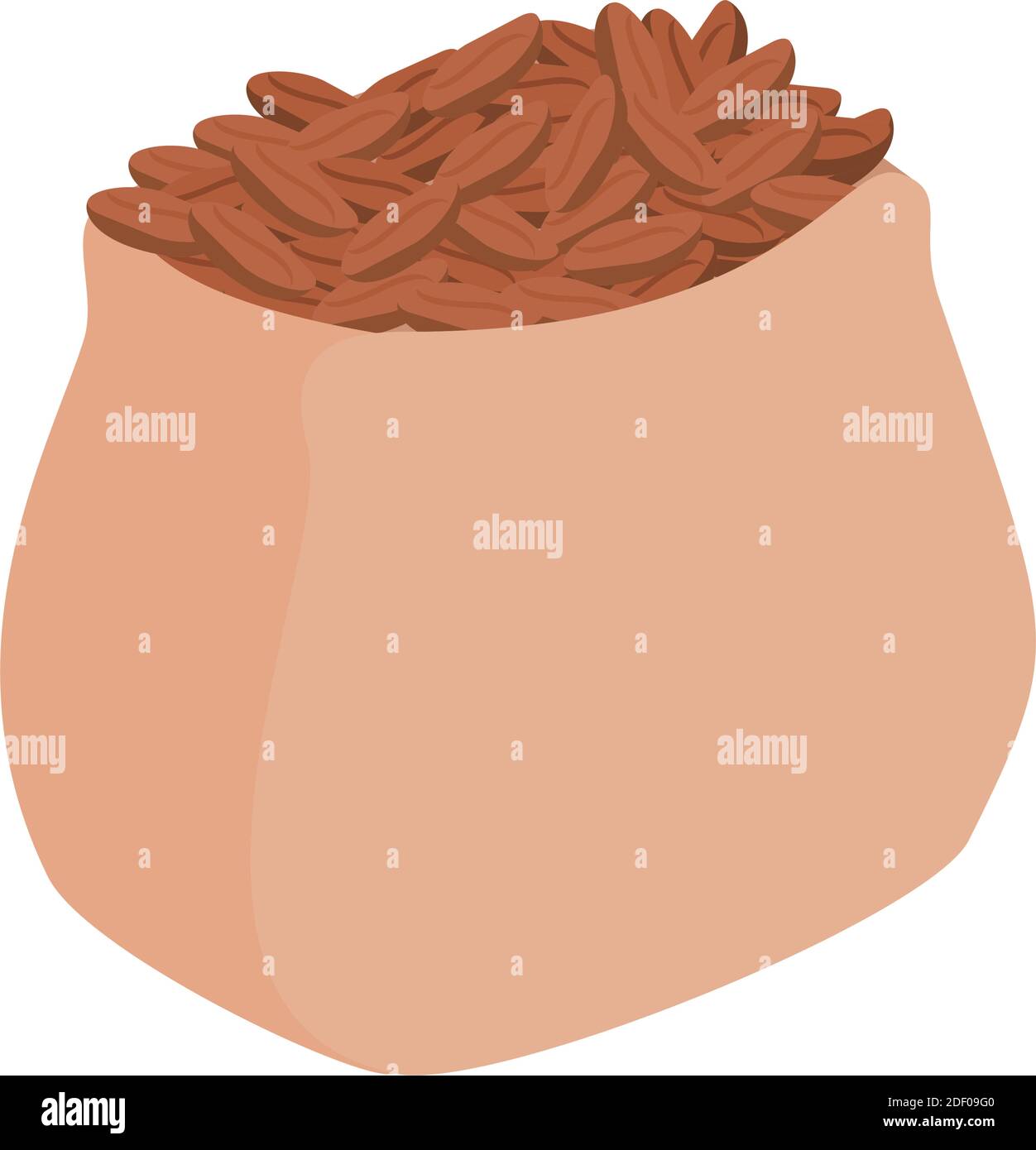 bag of coffee beans on white background Stock Vector Image & Art - Alamy