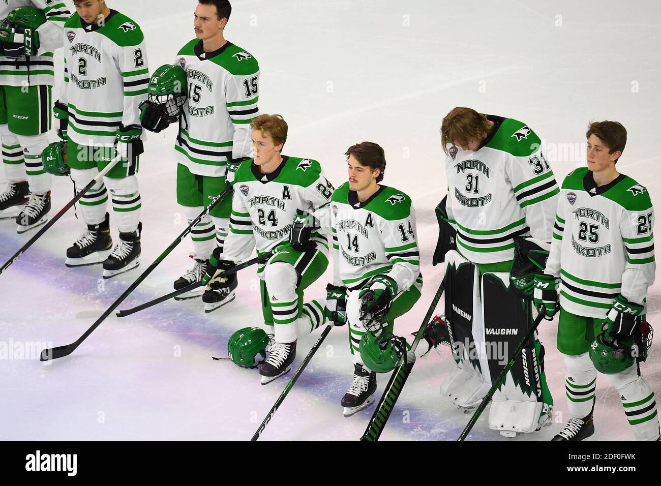 December 2, 2020 University of North Dakota Fighting Hawk players