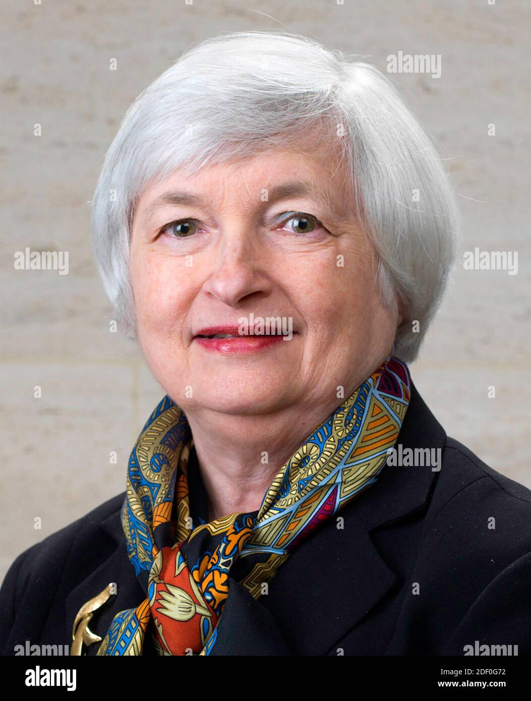 JANET YELLEN American economist as Chair of the Federal Reserve in 2015 Stock Photo