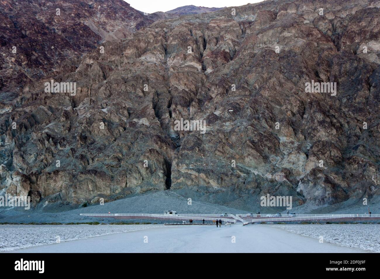 A walkway of smoothed salt for tourists to walk at Badwater Basin, the