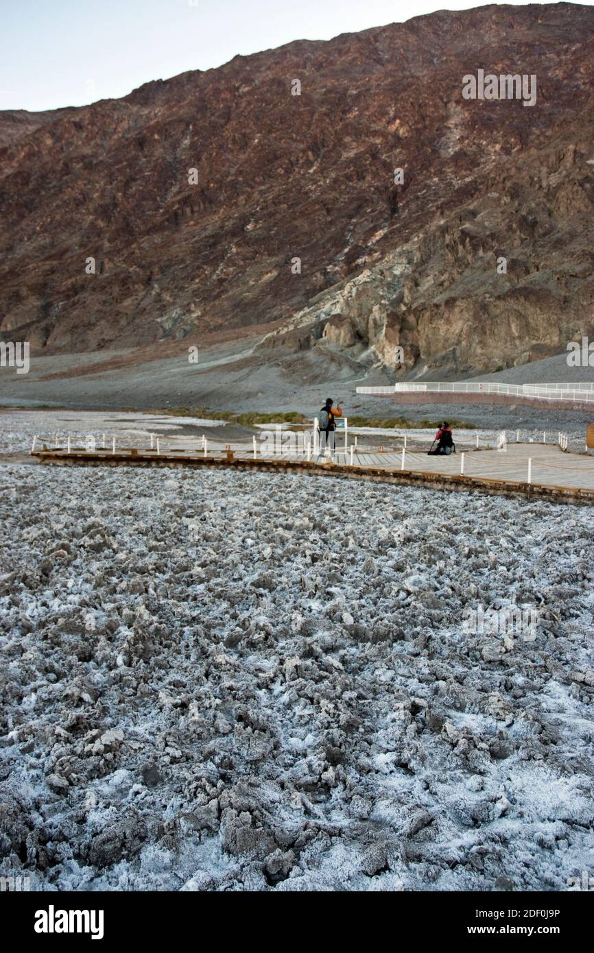 Badwater Basin, the lowest elevation spot in the USA, in Death Valley