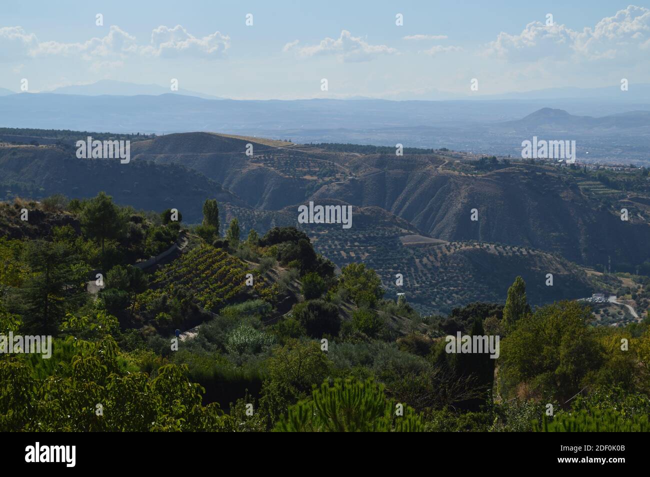 Landscape Panorama along Circular del Río Monachil Hike near Granada
