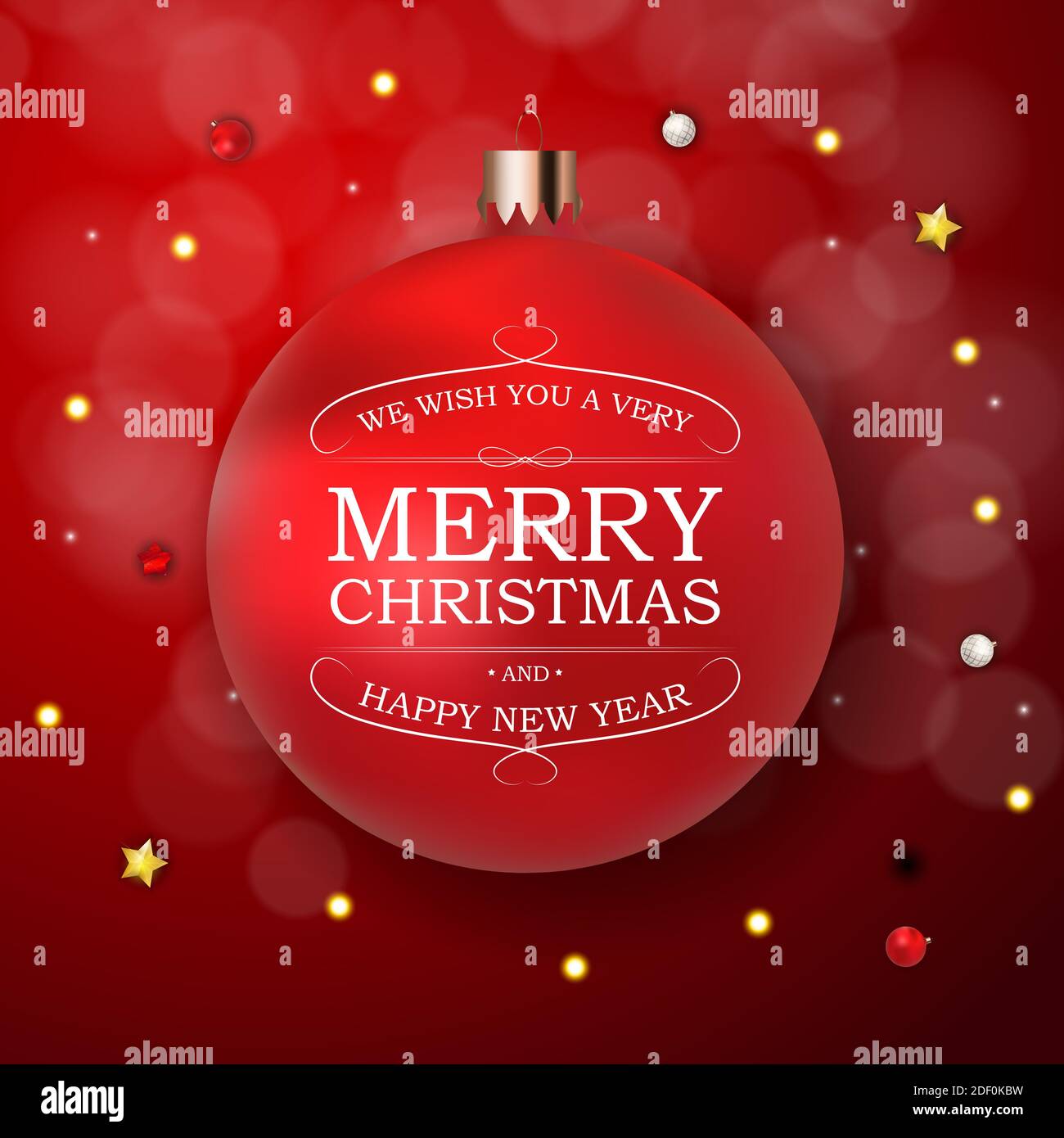 Merry Christmas and Happy New Year Background. Illustration Stock Photo ...