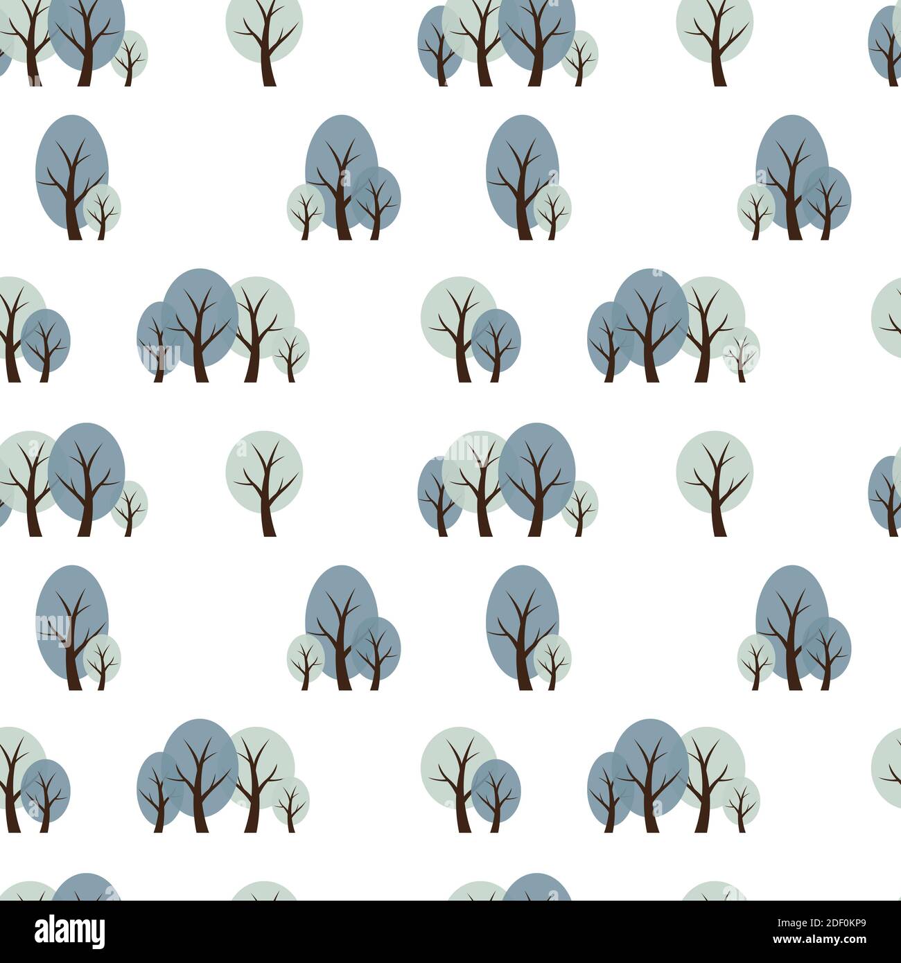 Seamless Pattern Natural Background with Winter Trees. Illustration ...